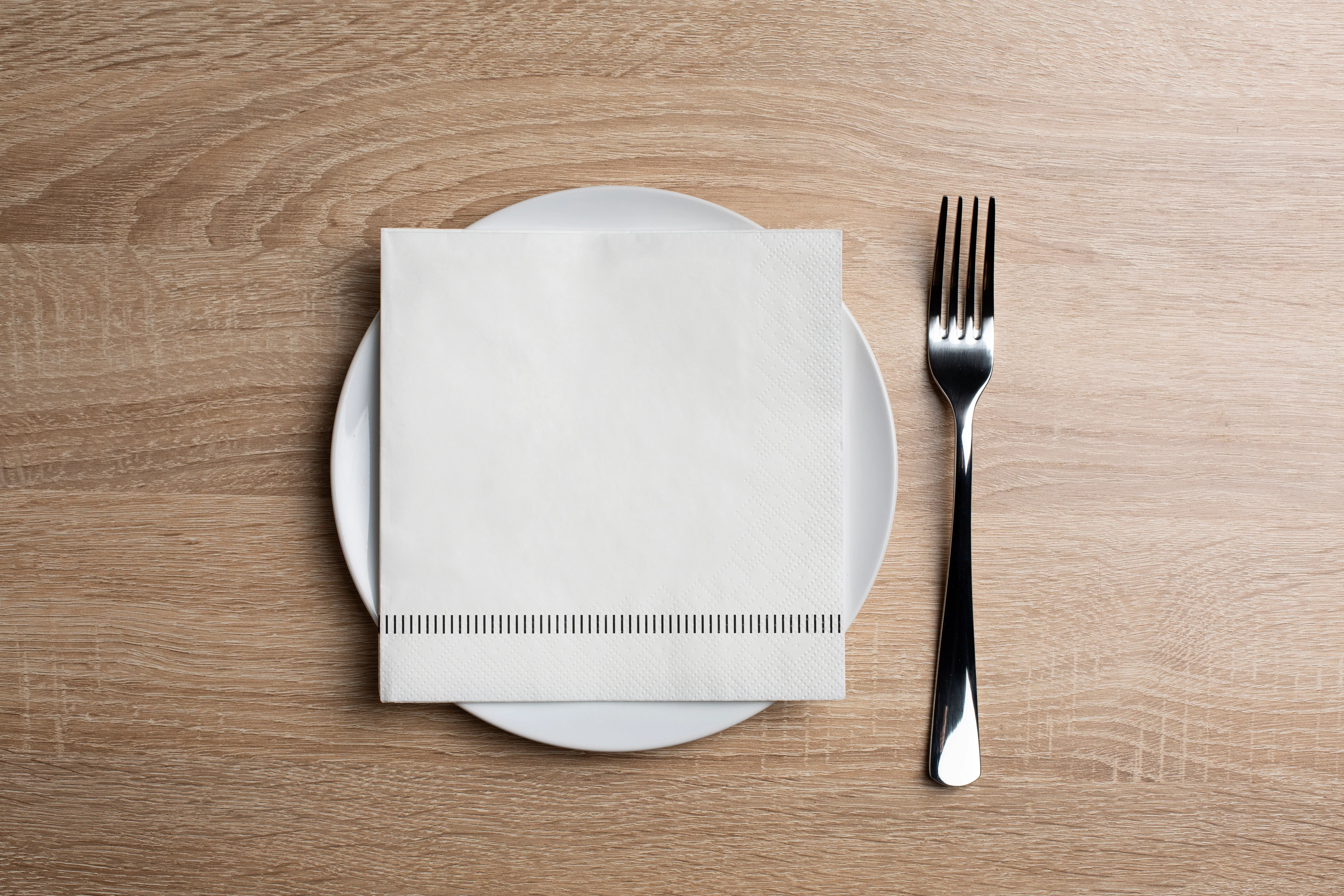 Simple Stripe Black Cocktail Napkin