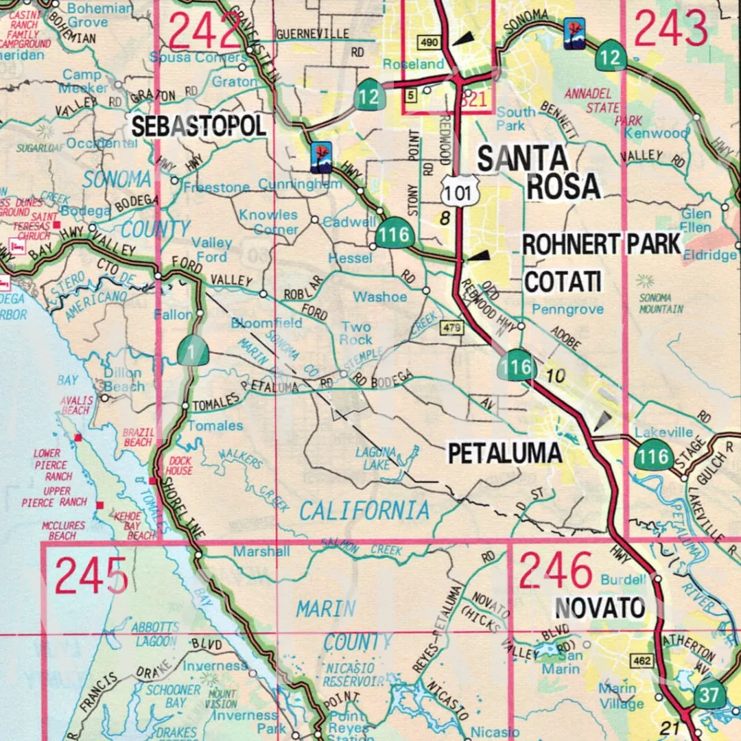 Sonoma County Dinner Mapkins