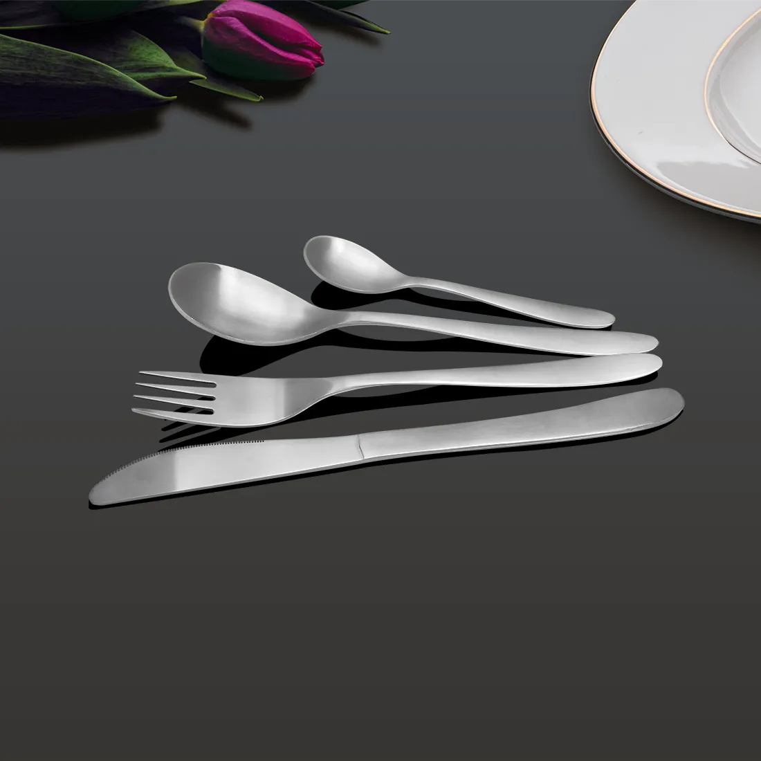 Stainless Steel 24 PCS Cutlery Set Sunflower