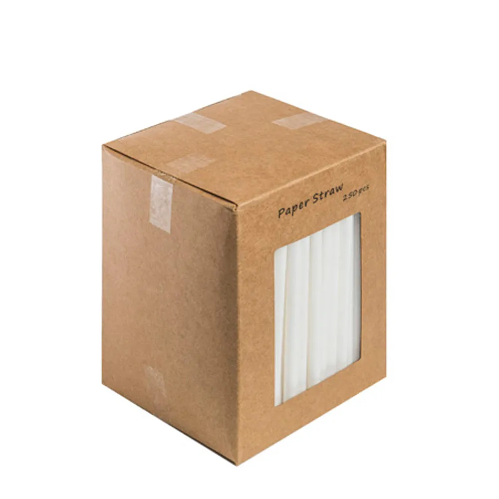 White Paper Straw 5.5"  250pk