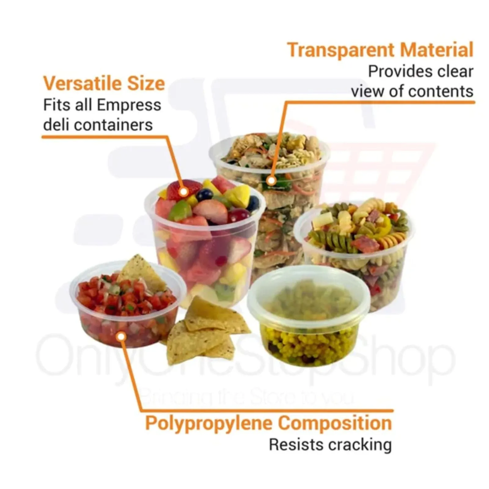 *WHOLESALE* 86oz. Heavyweight Deli Containers with Lids | 200 ct/case