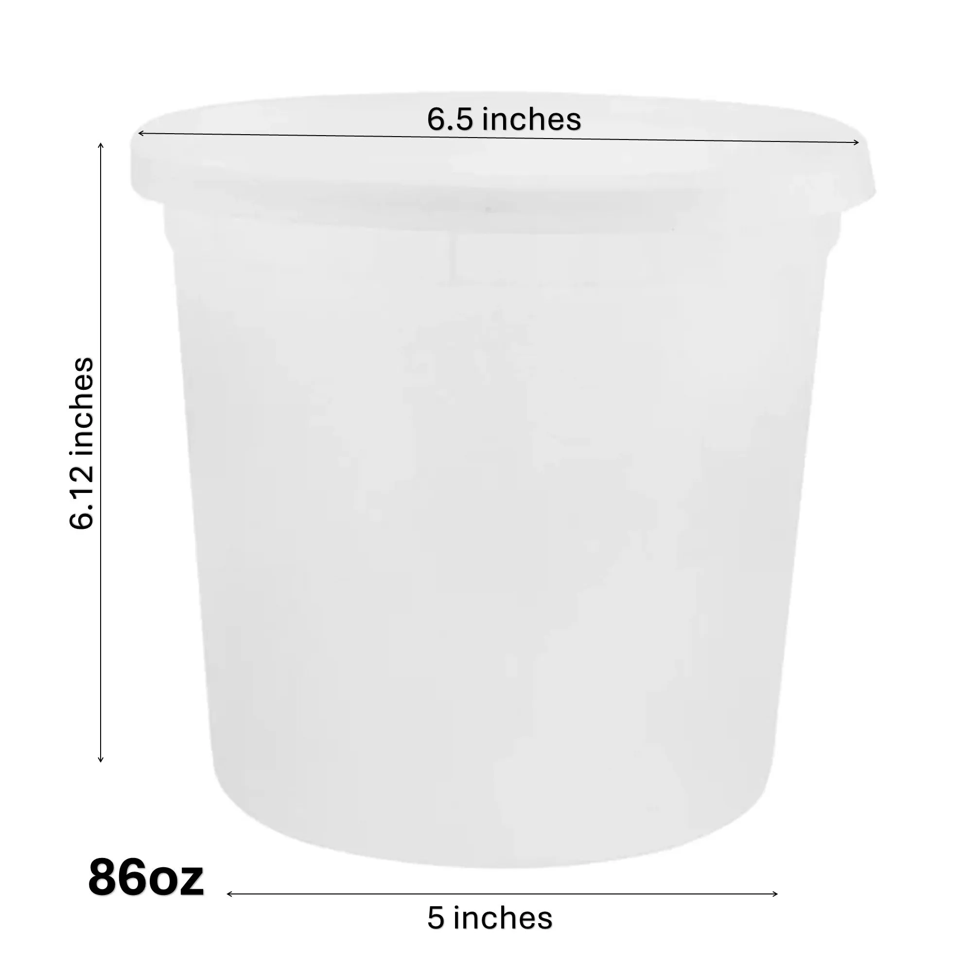 *WHOLESALE* 86oz. Heavyweight Deli Containers with Lids | 200 ct/case