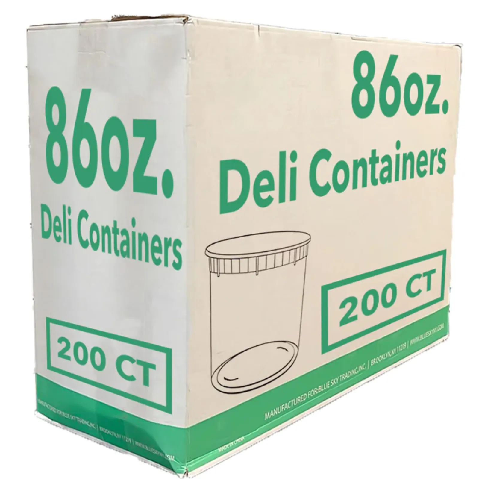 *WHOLESALE* 86oz. Heavyweight Deli Containers with Lids | 200 ct/case